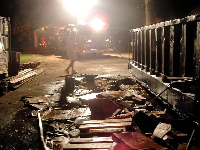 Rippowam Cisqua School Dumpster Fire - August 2006